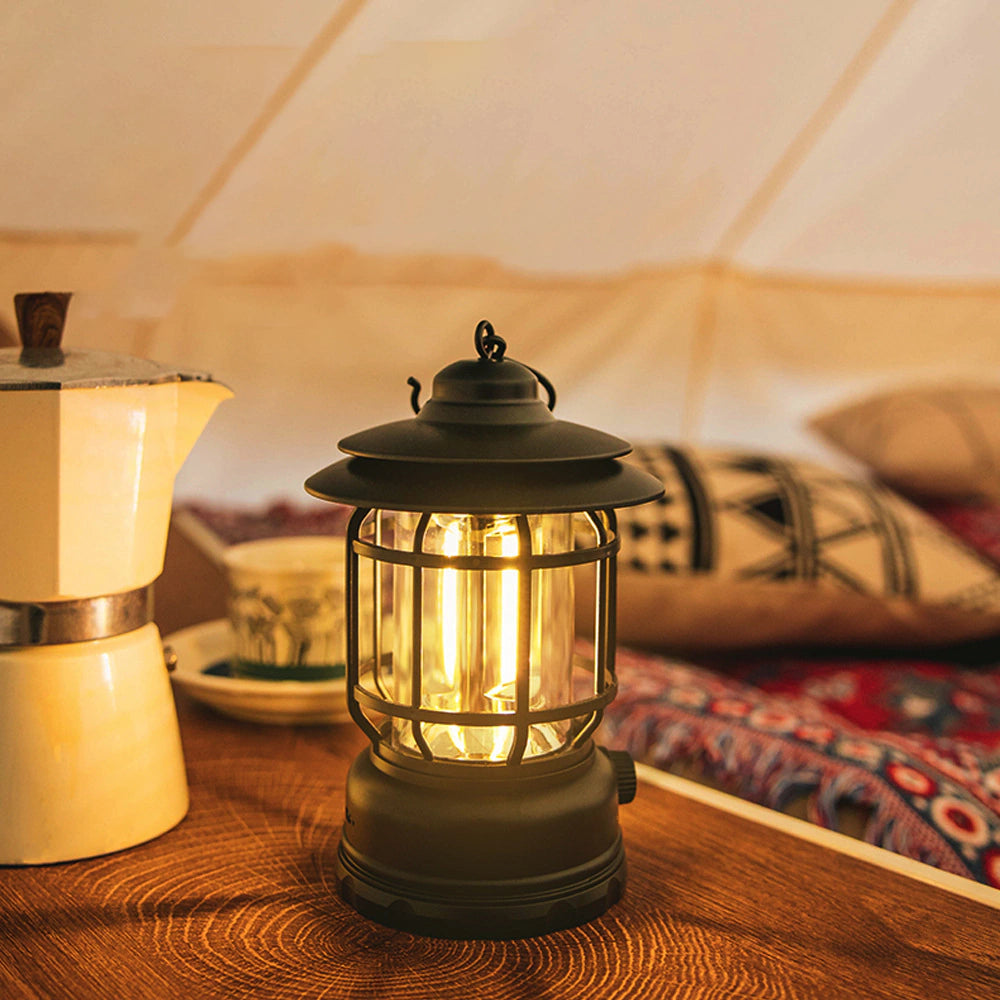 Faro de luz Led Vintage Recargable ideal para Camping y luz de emergencia