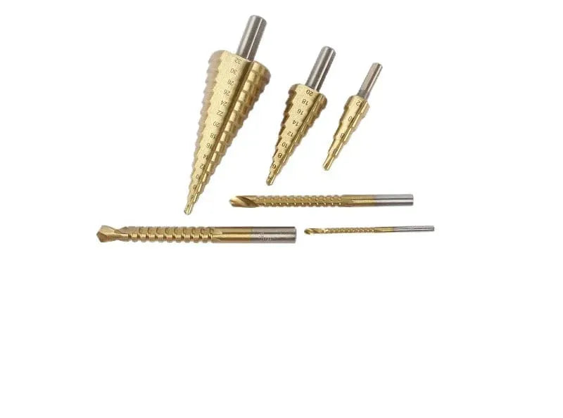 Juego de 6 Brocas HSS Recubiertas de Titanio