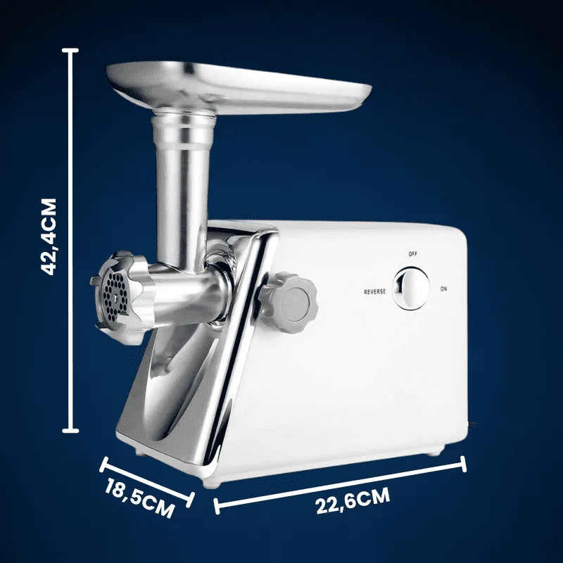 Molino de Carne Eléctrico con Chullilas de Acero Inoxidable
