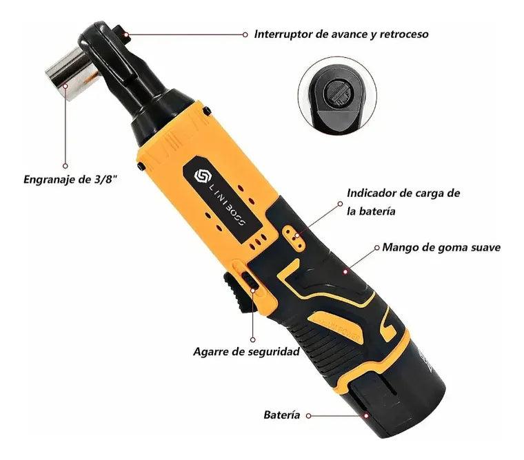 Llave de Carraca Inalámbrica Profesional 20V MAX Compatible con Baterías DeWalt