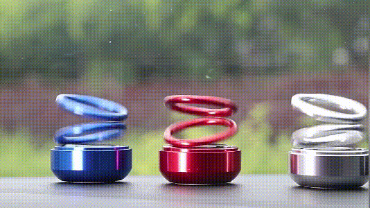 Car Gadget - Adorno de Aromaterapia de Carro de Suspensión de Doble Anillo Giratorio Solar