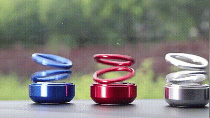 Car Gadget - Adorno de Aromaterapia de Carro de Suspensión de Doble Anillo Giratorio Solar