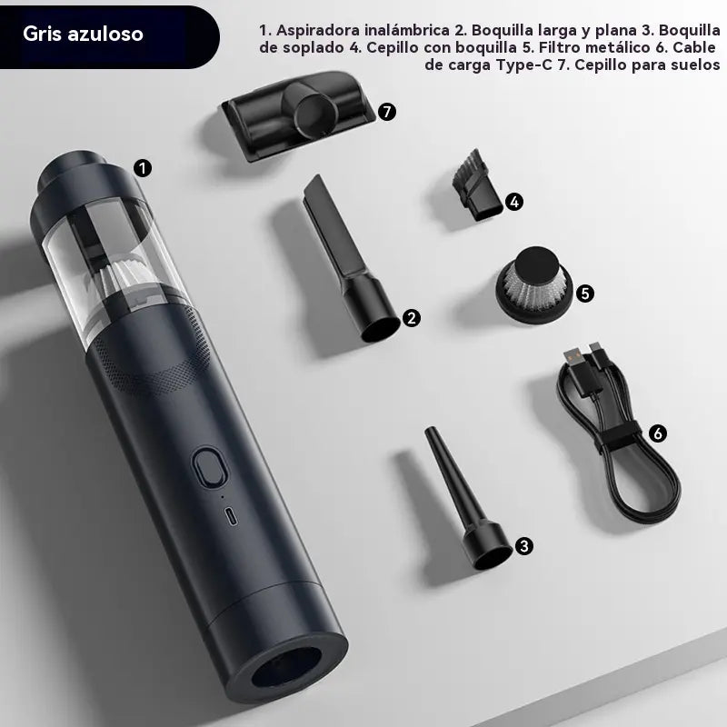 Aspiradora de mano superpotente, soplador de polvo portátil 【Set de 7 piezas】🔥Compra 1 y llévate 1 gratis🔥