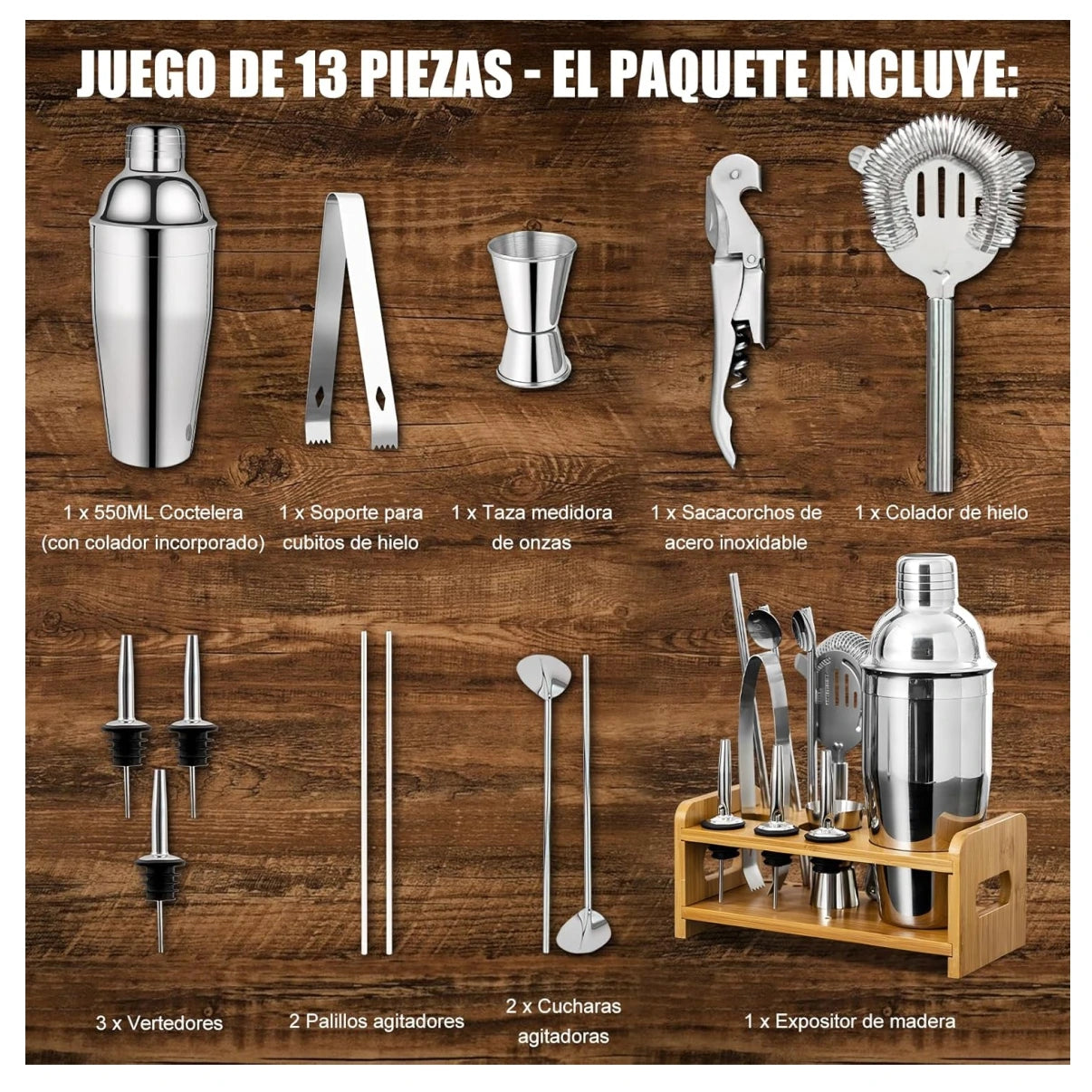 Set de Coctelería de 13/21/23 Piezas