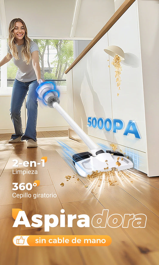 🧹Aspiradora de Mano Inalámbrica - Potente Succión 15KPA & 45 Minutos de Uso con 4 Accesorios para Coches y Hogar 🚗🏠
