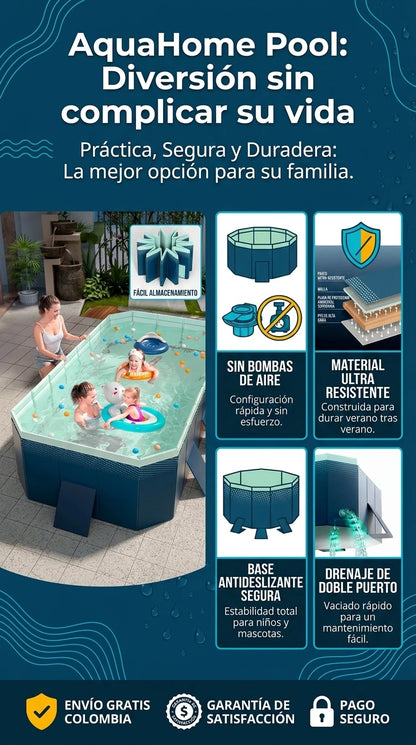 Piscina Plegable Familiar AquaHome