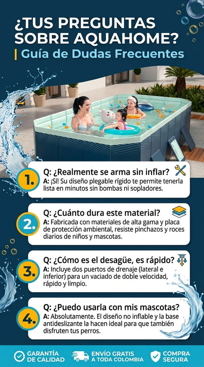 Piscina Plegable Familiar AquaHome