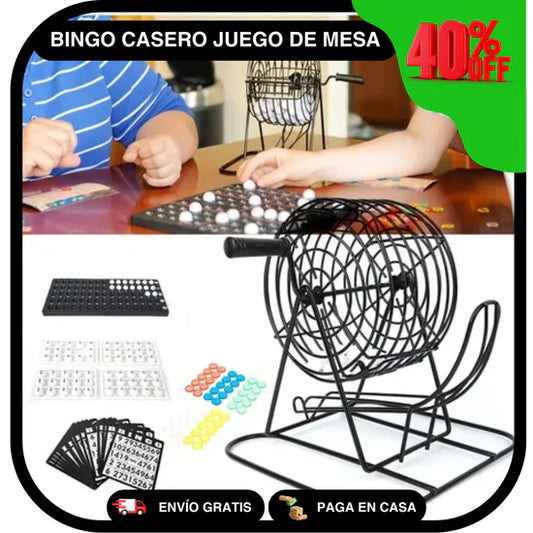 Bingo Casero - Juego de Mesa (Accesorios Completos)