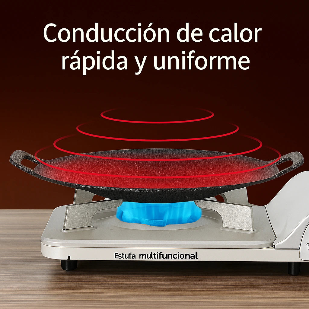 🔥 Plancha Budare Antiadherente 🥩🥦 – Cocina sano, sin aceite y en minutos