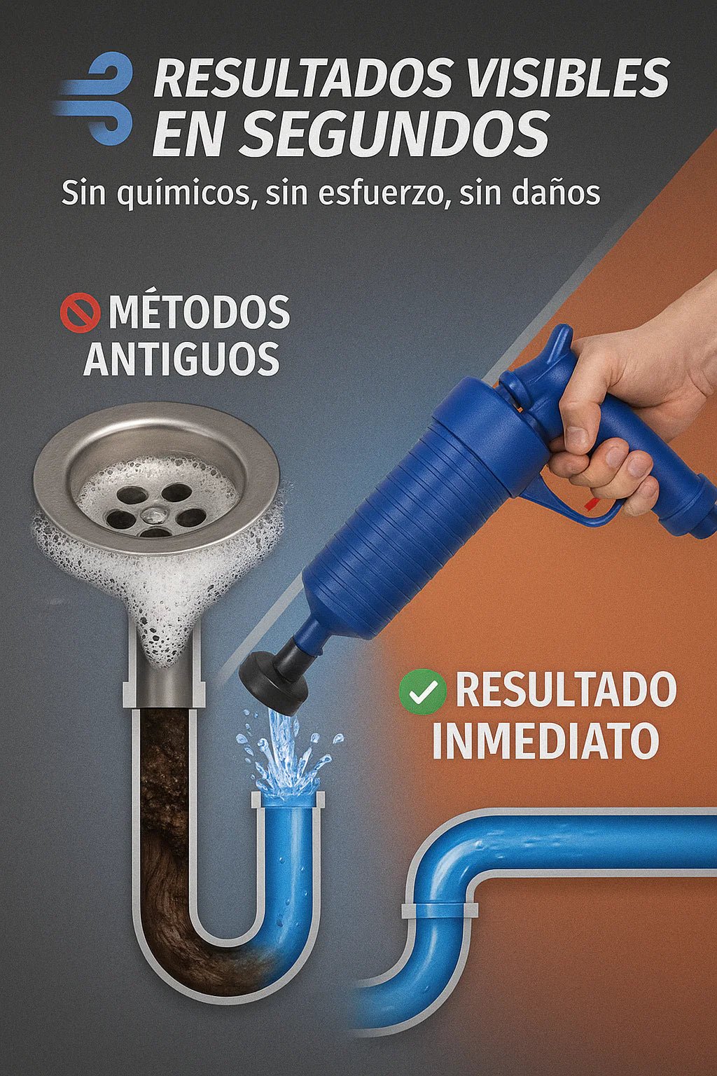 💦 Pistola Destapa Cañerías Profesional