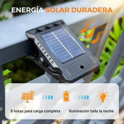 Luz solar con clip para exteriores y sensor de movimiento OFERTA EXCLUSIVA