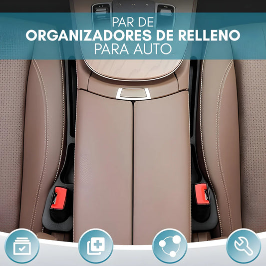 PAR DE ORGANIZADORES DE RELLENO PARA AUTO – Espacios sin caídas, orden inmediato y conducción más segura