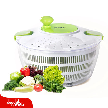 Centrifugador ENSALADAS Vegetales 4L Fácil De Limpiar. Con Manivela Para Escurrir. Escurridor Secador Spinner