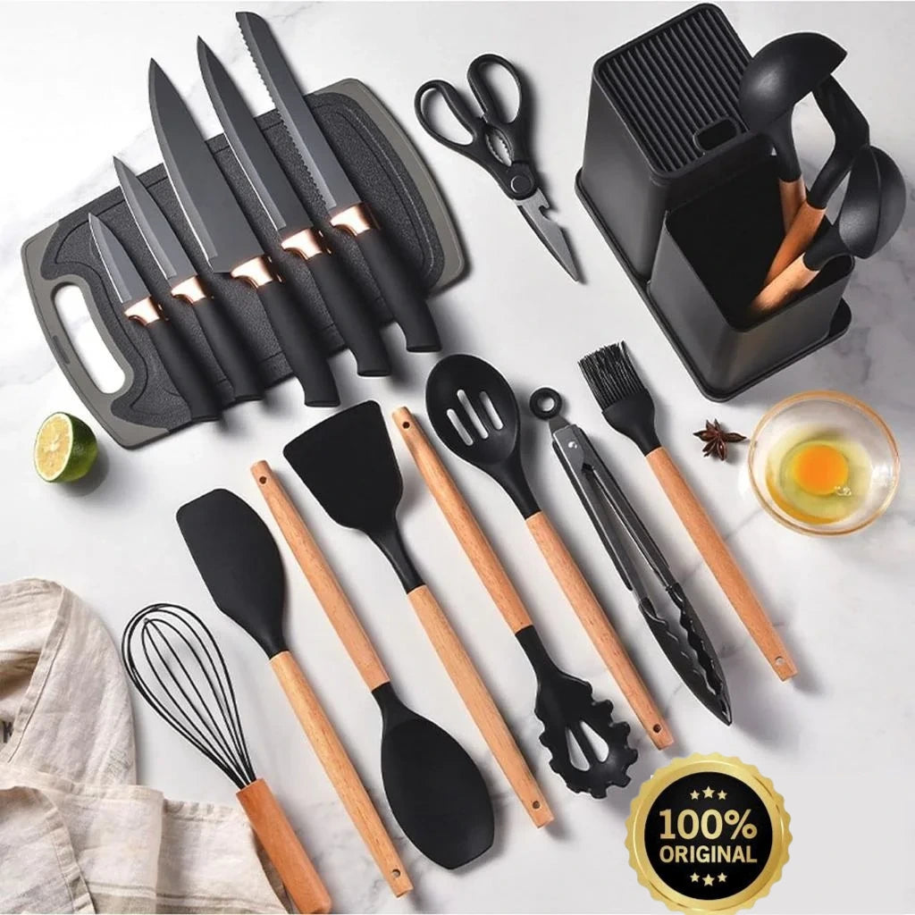 Kit de cocina de 19 piezas en silicona de primera calidad
