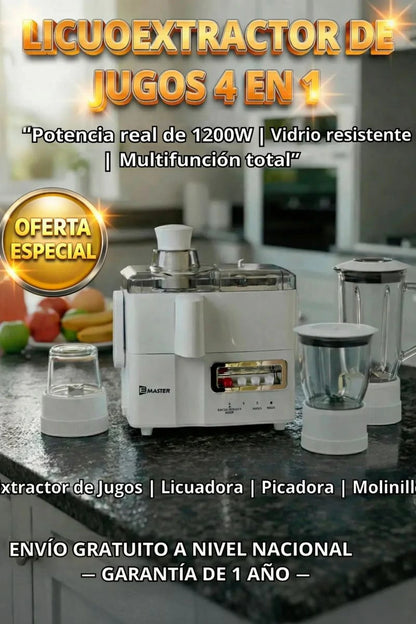 LICUOEXTRACTOR DE JUGOS 4 EN 1