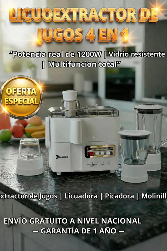 LICUOEXTRACTOR DE JUGOS 4 EN 1