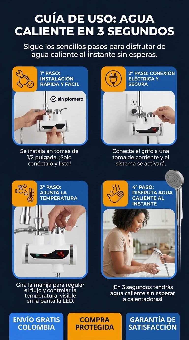 Grifo Eléctrico de Calentamiento Instantáneo