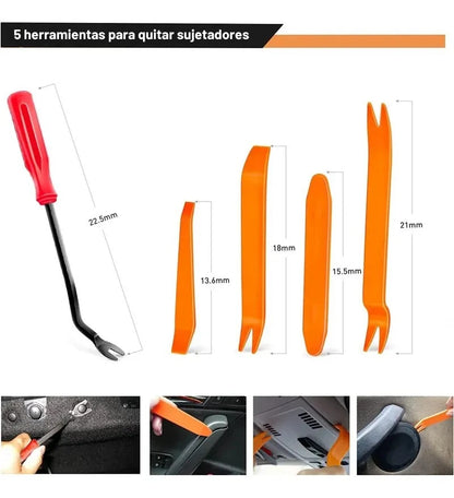 KIT UNIVERSAL DE CLIPS Y GRAPAS AUTOMOTRICES – 725 PIEZAS + HERRAMIENTAS