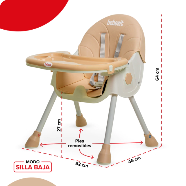 Silla de Comer 4 en 1 Mecedora para Niños