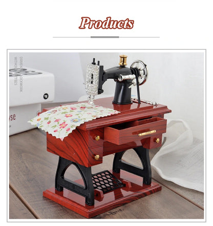 Nueva caja de música de máquina de coser retro, puede reproducir 20 tipos de música