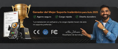 Soporte Inteligente Inalámbrico 2 en 1 para Teléfono de Auto