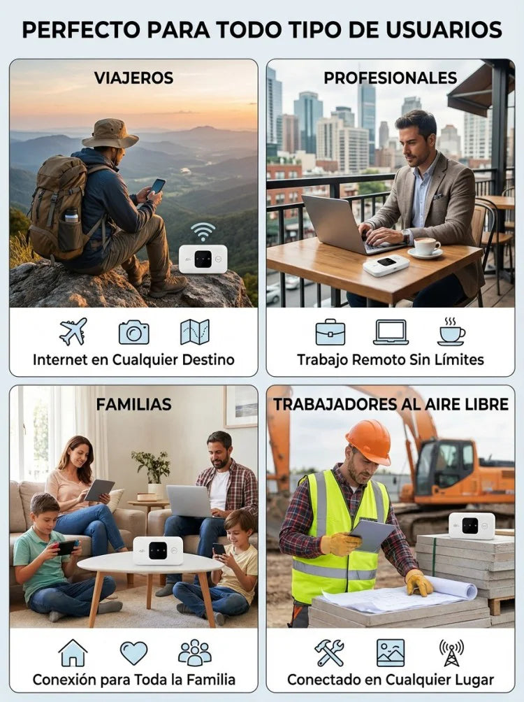 Enrutador portátil de satélite 5G global