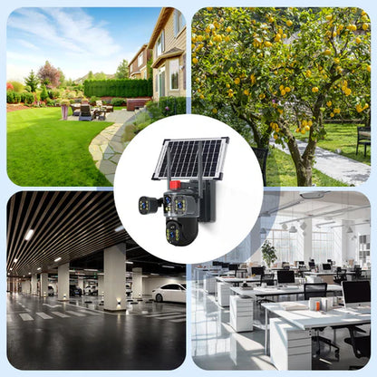 Cámara de Seguridad Solar Triple Lente