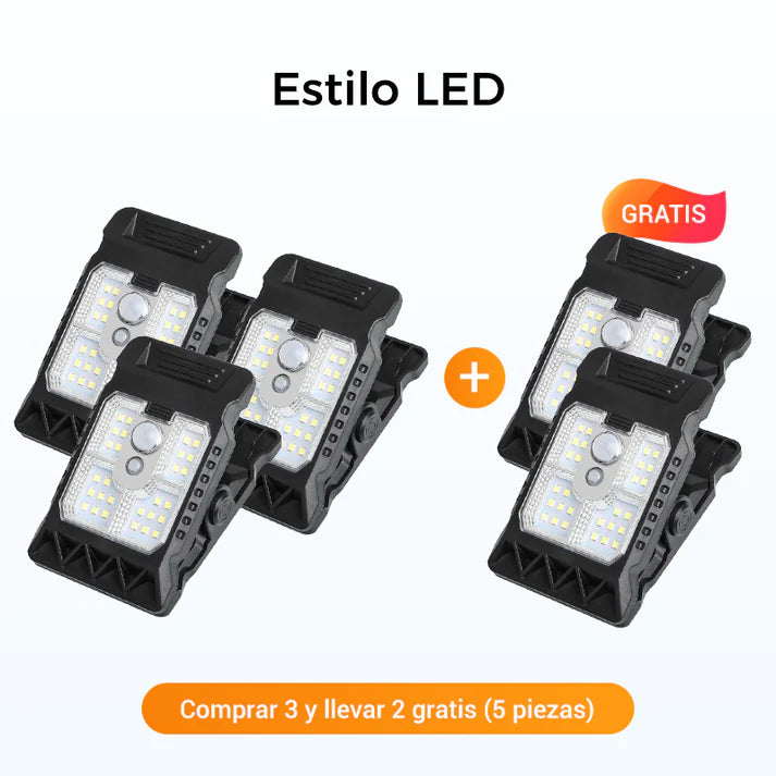 Luz solar con clip para exteriores y sensor de movimiento OFERTA EXCLUSIVA