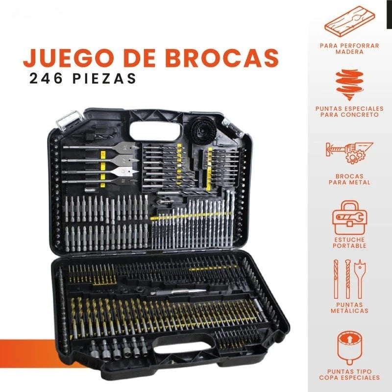 Juego de 246 Brocas y Puntas