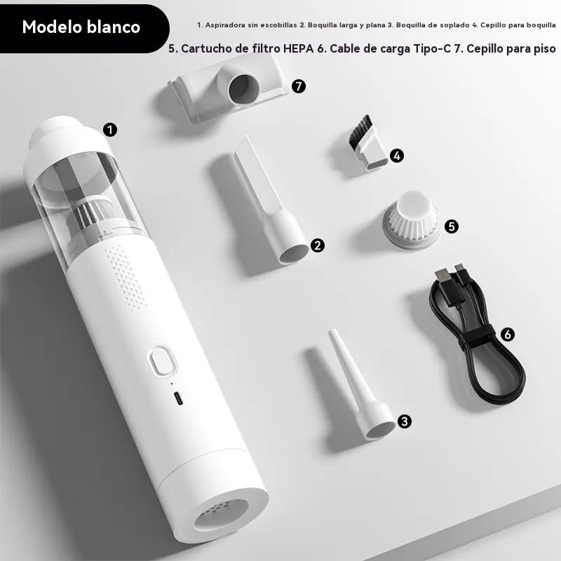 Aspiradora de mano superpotente, soplador de polvo portátil 【Set de 7 piezas】🔥Compra 1 y llévate 1 gratis🔥