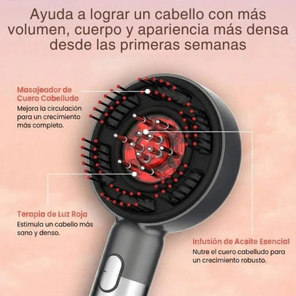 Cepillo Terapéutico Capilar con Tecnología LED