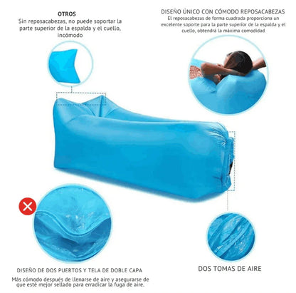 Silla Hamaca Inflable Soporta Hasta 120 Kilogramos MyComfort®