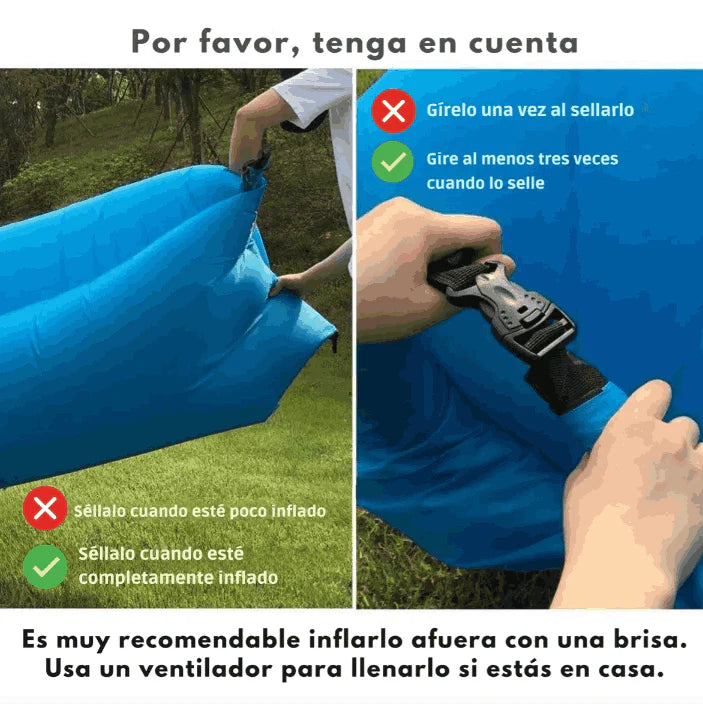 Silla Hamaca Inflable Soporta Hasta 120 Kilogramos MyComfort®