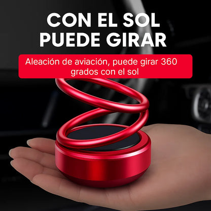 Car Gadget - Adorno de Aromaterapia de Carro de Suspensión de Doble Anillo Giratorio Solar