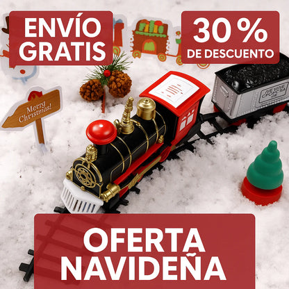 Tren Navideño y Trineo de Santa