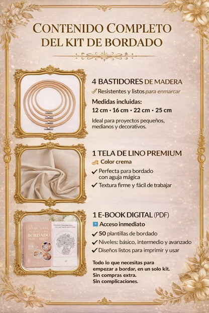 Kit de Bordado con Aguja Mágica + E-Book Digital