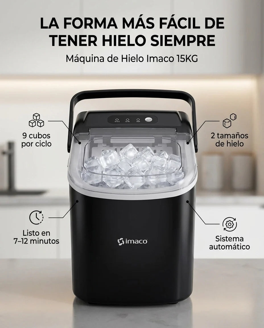 Generador Inteligente de Hielo Imaco Ice Pro 15KG