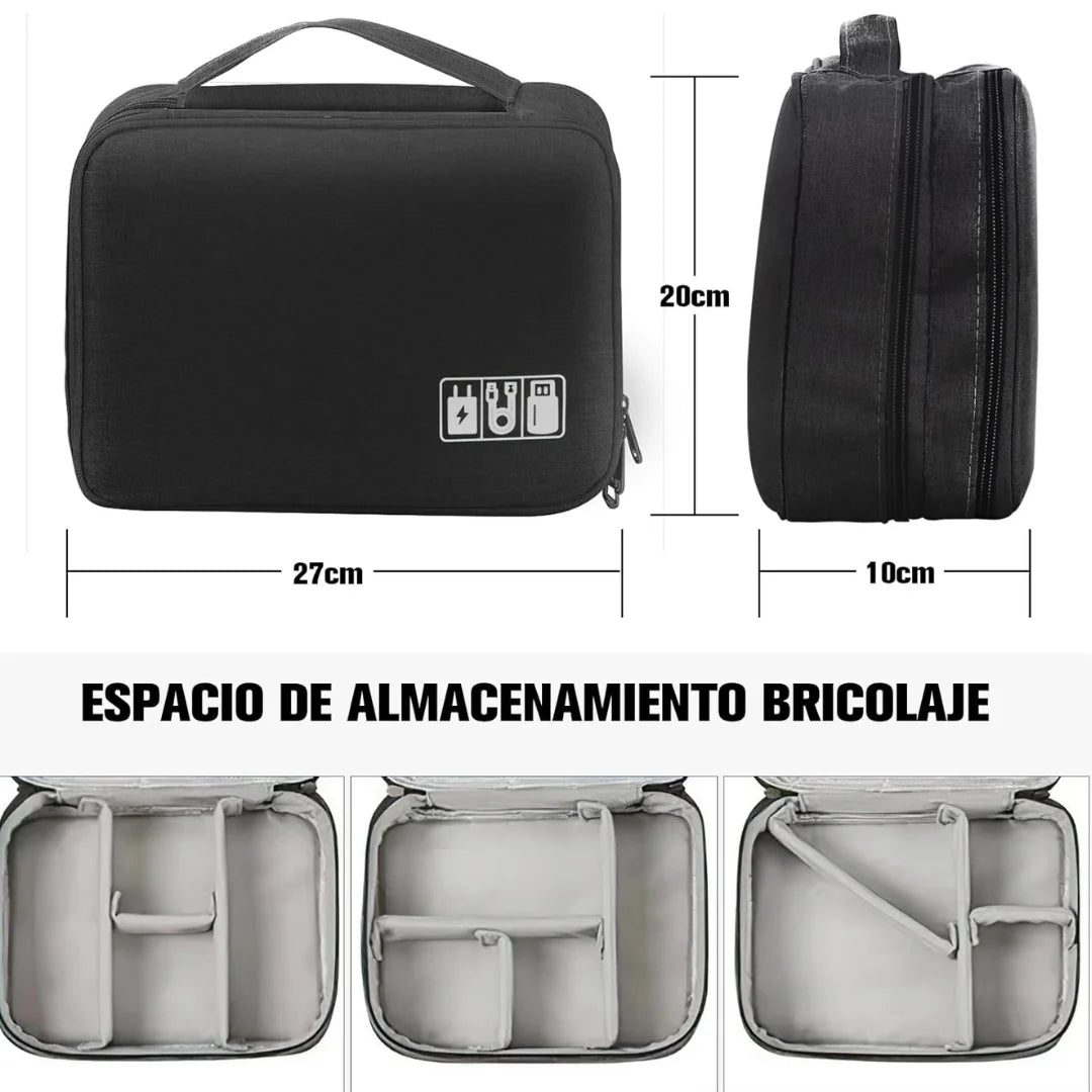 Organizador para Cables Bolsa de Almacenamiento de doble compartimiento - CASE PRO