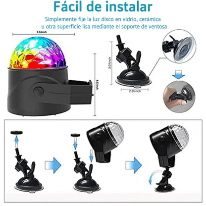 Bola Disco Mágica Luminosa Giratória