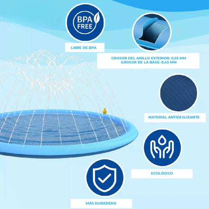 Piscina con Aspersores para Perros y Niños