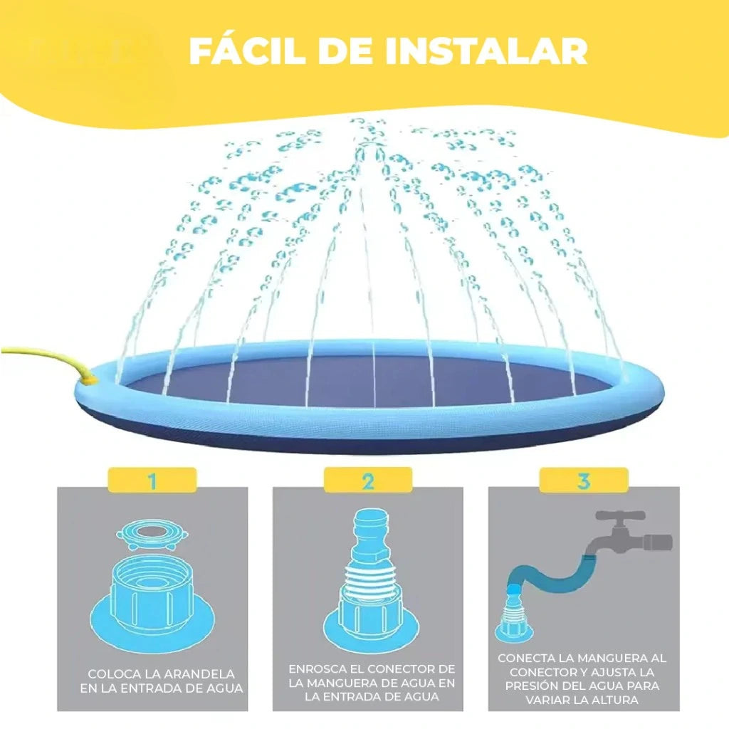 Piscina con Aspersores para Perros y Niños
