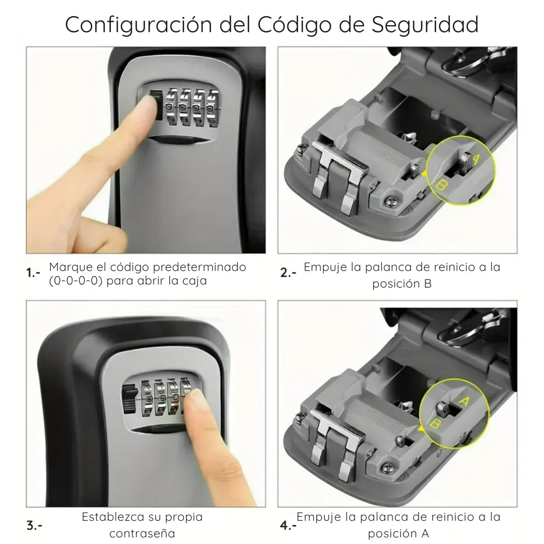 Caja De Seguridad Guarda Llave Con Clave Numérica - LockGuard