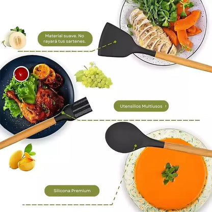 Kit de cocina de 19 piezas en silicona de primera calidad