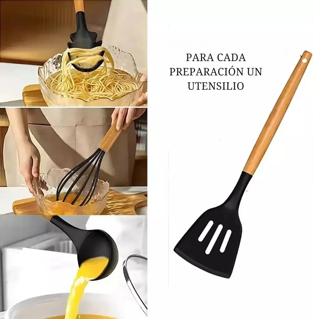 Kit de cocina de 19 piezas en silicona de primera calidad