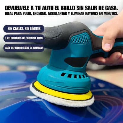 Pulidora Lijadora Eléctrica Inalámbrica para Carros, Madera, Metal
