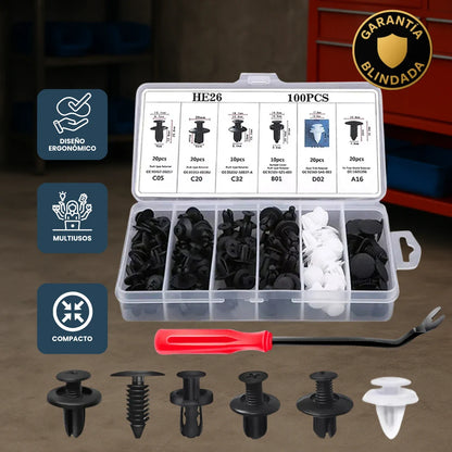 Kit Universal de Clips y Pernos para Carros 100 y 680 Piezas Más Herramientas de Obsequio