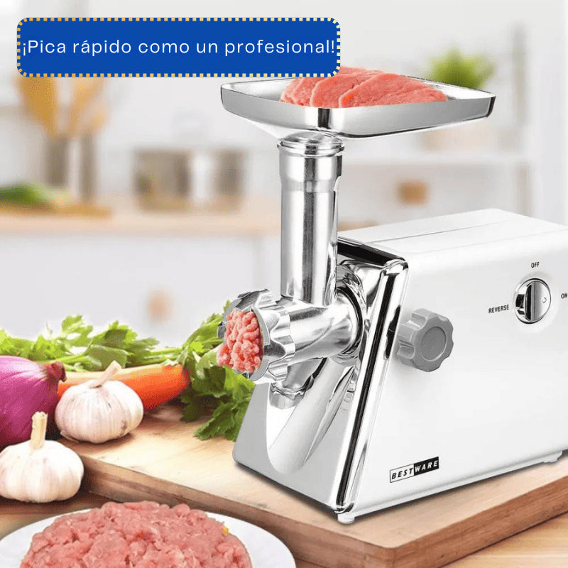 Molino de Carne Eléctrico con Chullilas de Acero Inoxidable
