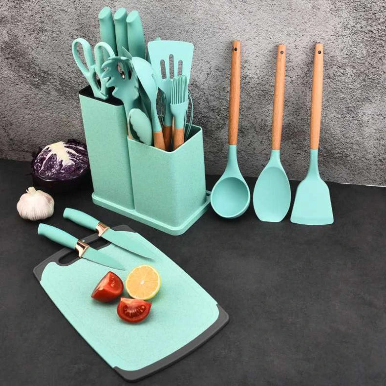 Kit de cocina de 19 piezas en silicona de primera calidad