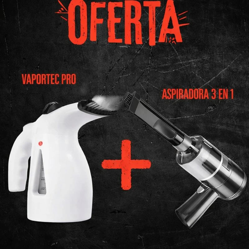 ¡Oferta Navideña! - VaporTec Pro™ + Aspiradora 3 en 1 [REGALO] - Últimas unidades en stock
