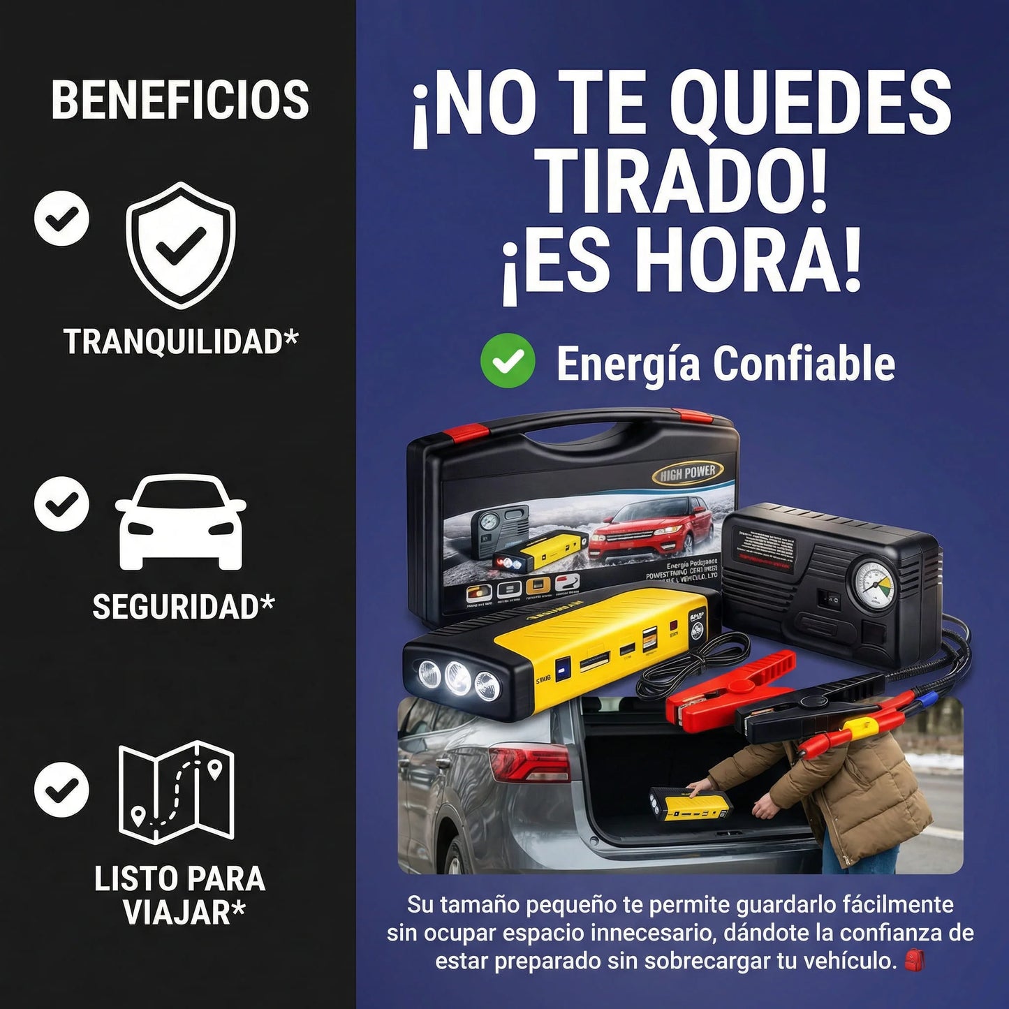 Set Partidor de Auto Cargador de Baterías